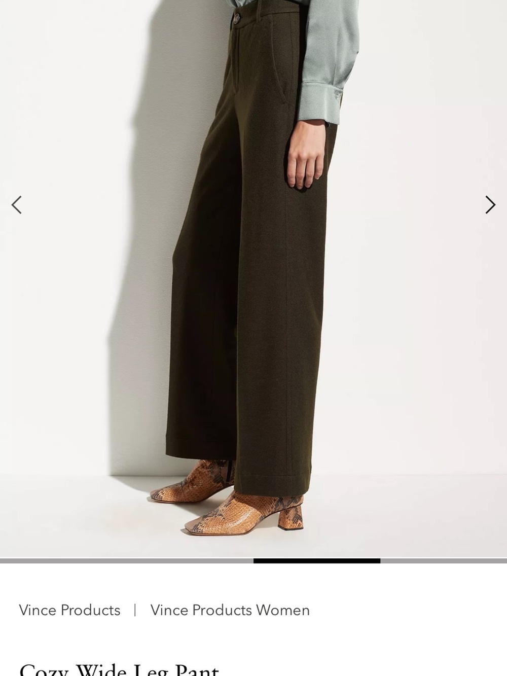 Vince Olive Green Wide Leg Pants - Picture 9 of 9